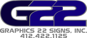 Graphics 22 Signs – Pittsburgh Custom Architectural, ADA, Traffic Signs, Plaques & more Logo
