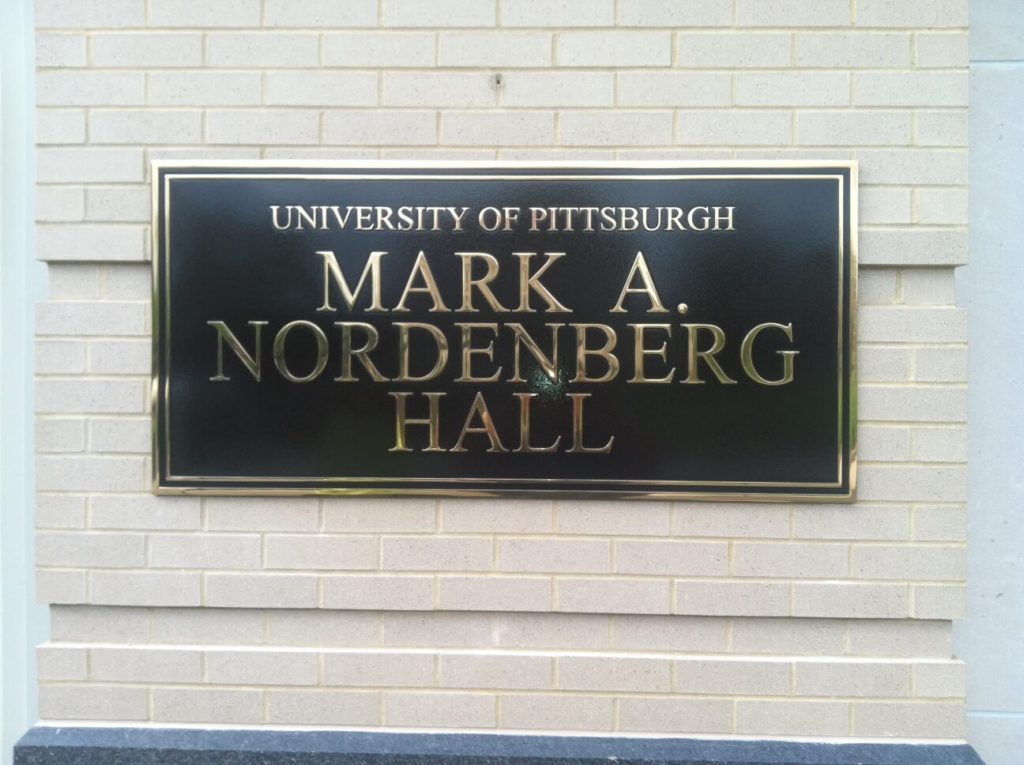 University of Pittsburgh Bronze Plaque